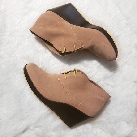 Cole Haan Shoes - Cole Haan Nike Air Britt Chukka Suede Wedges 9.5